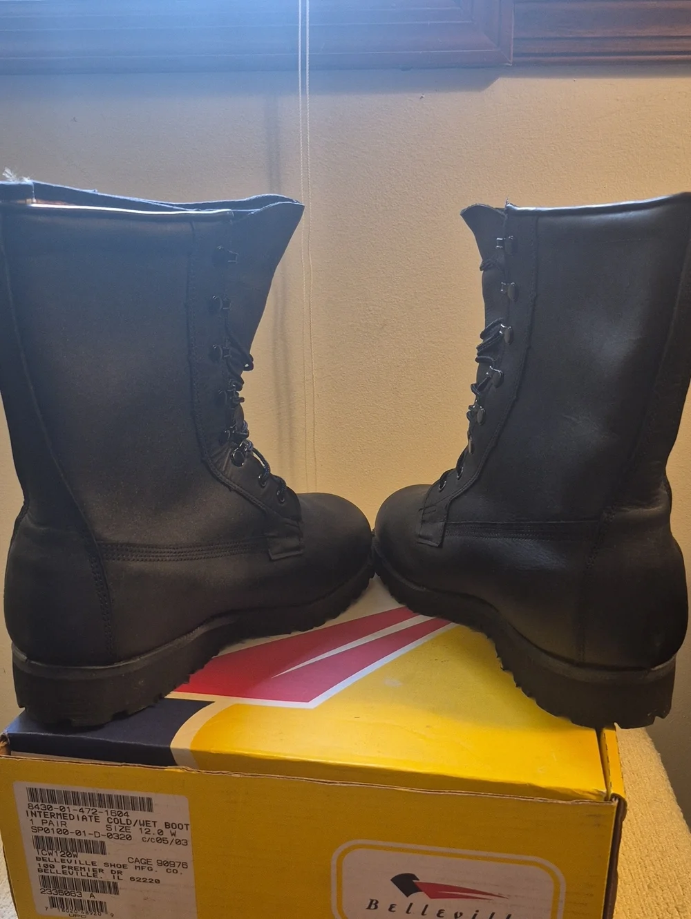 Belleville Men's Black Military Lace-Up Boots